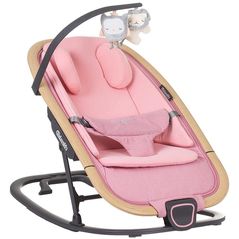 Leagăn pentru bebeluși Chipolino SHESO0254PM Senso pink marshmellow + wood