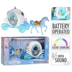 Игрушка Promstore 18450 Set Trasura cu cal 31x9x18cm, cu lumina