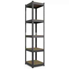 Cтеллаж складской Nex Home Raft metalic Budget 1800x400x400mm, 5 rafturi MDF, antracit