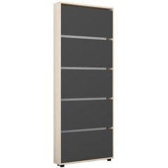 Полка для обуви Mobildor-Lux Leo Slim 100x16x203H cm Sonoma/Anthracite