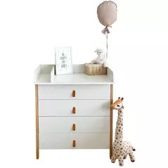 Комод-пеленатор Ingvart 90017041-1 Scandi Alb/Alb