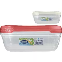 Контейнер для хранения пищи Tontarelli 42908 Nuvola 3шт 1.15l 22X15X6cm