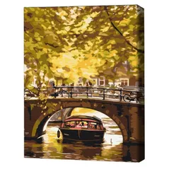 Картина по номерам BrushMe BS52615FC 40x50сm (fără cutie) Plimbare cu barca pe canale