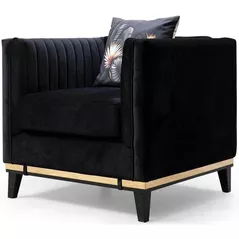 Fotoliu Trendy Bellino-Negru 85x75x83cm