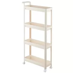 Этажерка miscellaneous RM47 Raft cu rotile, 4 nivele, plastic, alb