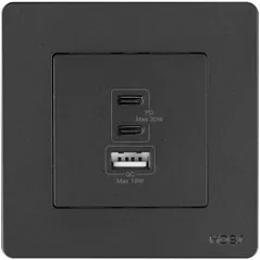 Зарядное устройство сетевое Moes TK-SR-EU-2C1A-30-GY-MS