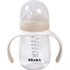 Поильник Beaba B913631 Biberon de invatare 2in1 din Tritan 210ml Clay
