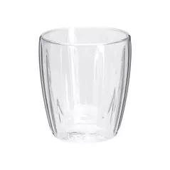 Стакан Excellent Houseware 18431 Set cani de cafea Ribbel 125ml, 2buc, cu dublu sticla