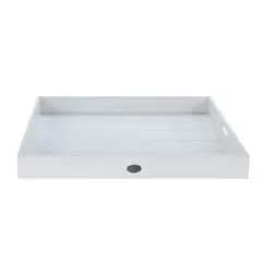 Tavă de bucătărie Excellent Houseware 47739.2 Tava de servire 48x48 cm, alb, din lemn