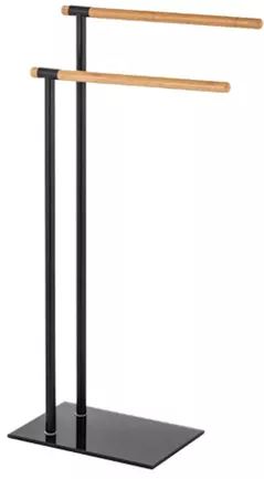 Suport prosop Bisk 07617 Suport stationar p/u prosoape (negru/lemn)