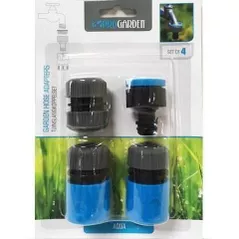 Furtun ProGarden 20773 Набор коннекторов с наконечником для шланга 4шт, синий