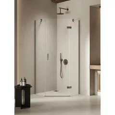 Cabină de duș New Trendy Nesta Gunmetal pentagonal R 90x90x200 Hinged K-4788