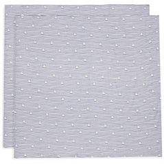 Аксессуар для пеленания Jollein 535-852-68008 Pelinci de muselina Miffy Miffy Stripe Navy, 115x115cm, 2buc