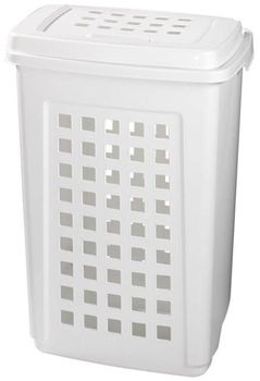 Coș pentru rufe Bisk 76902 Cos pentru rufe, 60 litri, alb