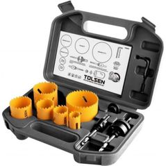 Набор головок, бит, насадок Tolsen Set 9 carote Bi-metal 22-64mm (75860)