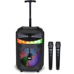 Колонка портативная Bluetooth Bontempi 491070 Беспроводная колонка с микрофоном и подсветкой