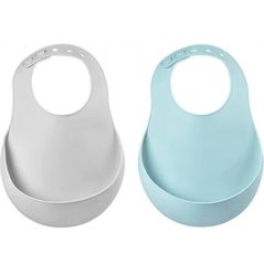 Слюнявчики Beaba B913509 Set 2 Bavete silicon