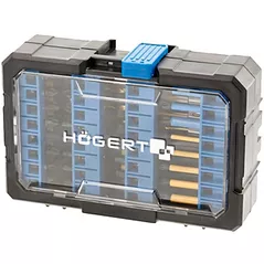Набор головок, бит, насадок Hoegert Набор ударных бит и сверл по металлу (56 шт.) HT1S803