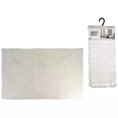Коврик для ванной Tendance 55726 50x80cm cu bile, microfibra, alb