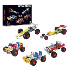 Конструктор Essa X638-2 Set de construcție metalic 5în1, Mașini sportive, 236elem