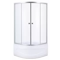 Cabină de duș MPN 900X900X2150, hidrobox, cada joasa, forma rotunda., sticla fumurie