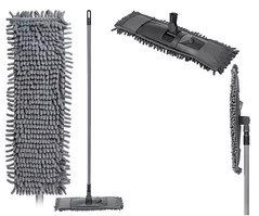 Швабра Бытпласт 57602 Econova, duza microfibra de chenilla 42x15cm, maner 120cm
