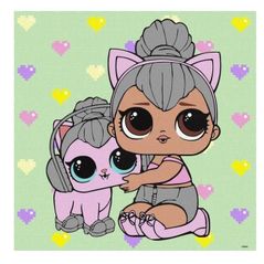 Картина по номерам Ideyka (KHO6290) L.O.L. Surprise! TroopSurprise Kitty Queen With Kitty, 40х40