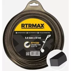 Леска для триммера RTRMAX RTY333 квадратное 3.3мм/42м