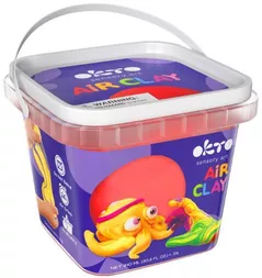Set de creație Okto 20009 Plastilină ușoară în găletușă, Roșu