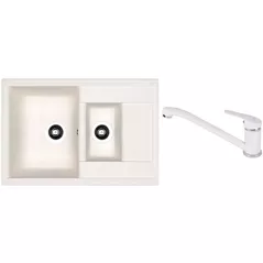 Мойка кухонная со смесителем Dr.Gans Astra 760K + SanDonna F 1066 alb