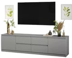 Comodă TV MebelStar NEO 4S2D 200x43x53 Grey (MBS-1266)
