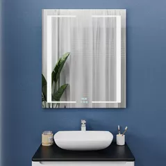 Oglindă baie Bayro Sirius 600x800 LED 3C touch c подогревом, часами и термометром