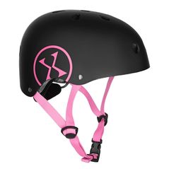 Cască de protecție Nils MTW001‑1 Abisal negru‑roz, mărime S (52-56 cm)
