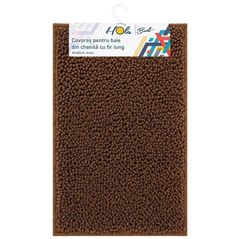 Коврик для ванной Hydro S 0440201 din chenila cu fir lung, maro, 40x60cm