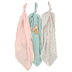 Аксессуар для пеленания Premaman PBRDWV-ROC-UNQ Set 3 pelinci din bumbac Forest Animals