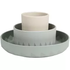 Seturi pentru hrănire bebelușilor Premaman PRFCBV-CCC-UNQ Set 3 piese din silicon Origami Verde