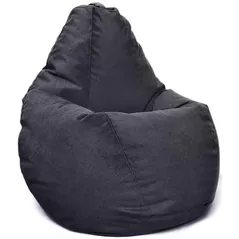Fotoliu BeanBag BeanBag BM5994, Fotoliu Maserrati din velur în formă de pară, XL, Negru