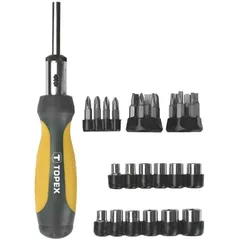 Отвёртка Topex 39D356 tubulară + capete (29buc)