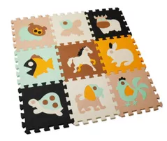 Covoraș de joacă Essa HK005 Covoraș-puzzle educativ Lumea animăluțelor drăguțe, 9elem