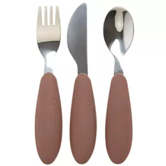 Seturi pentru hrănire bebelușilor BIBS 4340247 Set tacamuri din otel inoxidabil Woodchuck