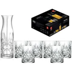 Veselă pentru băuturi RCR 43561 Набор графин 1.2l и 6 тумблеров 210ml Melodia