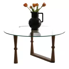 Măsuţă cafea Trendy Yuvarlak Cam Orta Sehpa S301 80x41x80cm