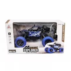 Jucărie cu telecomandă New World 2059 Masina Rock Crawler 1:18 cu T/C, metalica, albastra, 2418D