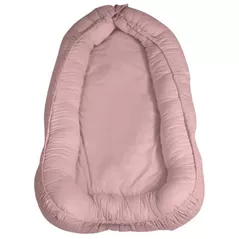 Cocon pentru bebelusi Petite&Mars 353909 Babynest Feel Safe Dusty Pink, 90x60cm