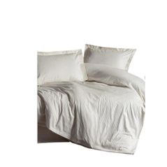 Lenjerie de pat Cotton Box Stripe Ecru Satin (2 persoane)