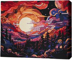 Tablou pe numere BrushMe RMG0029FC 30x40сm (fără cutie) Strălucirea nopții
