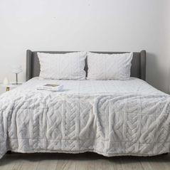 Домашний текстиль Relaxe Home 024557 Cuvertura Soft Angora 240x260 Light Grey