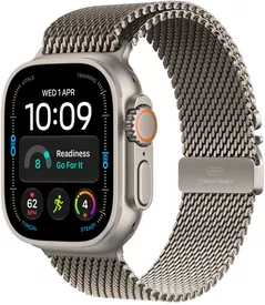Ceas inteligent Apple Watch Ultra 4 GPS Cellular 49mm Natural Titanium Case with Natural Titanium Milanese Loop L MJAA4