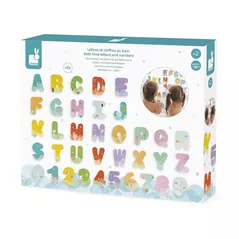 Игрушка для купания Janod J04709 Bath Set Numbers and English Letters 36L