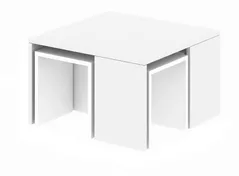 Журнальный столик Trendy Ortanca, Alb 60x36x60cm, set